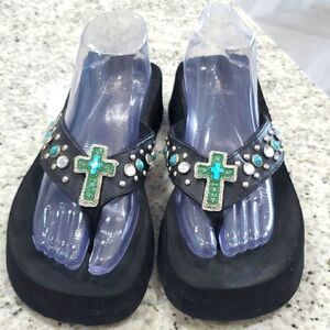 - Corkys jeweled sandals, size 9
